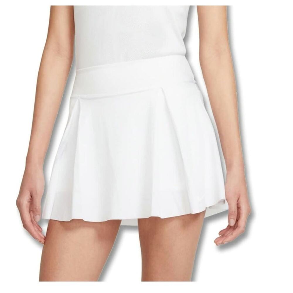 Nike Dri-FIT Club Golf Skirt White Women’s M Pleated Athletic Skort